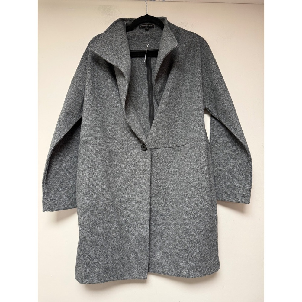Banana‎ Republic Grey Wool Blend Blazer Coat Women's Size S